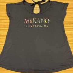 MIKANO 半袖Tシャツ ブラック LOVE&PEACEのサムネイル