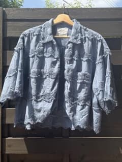 crinkle crinkle crinkle▪️レース 半袖ブラウス▪️別注 - メルカリ