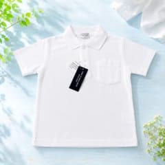 【新品タグ付き】PICO-KIDS 110 ポロシャツ 白 半袖 通園 通学のサムネイル