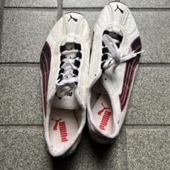 Puma スニーカー ホワイト/ブラック/レッド ビンテージ　フラットシューズのサムネイル