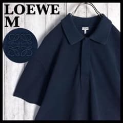526【美品・M】ロエベ LOEWE アナグラム刺繍ロゴ入りポロシャツ