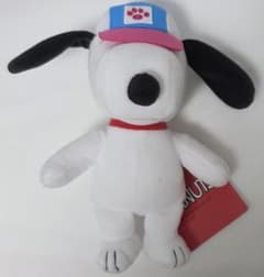 SNOOPY™　ぬいぐるみ　カラフルキャップ　ピンク