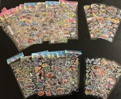 恐竜と乗り物のぷっくりシールセットまとめ売り 約50シートのサムネイル