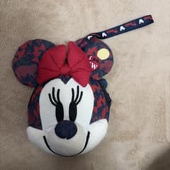 【台湾限定品】Disney Minnie Mouse デニムポーチ ストラップ付のサムネイル