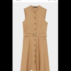 ZARA　ベルト付きロングワンピースのサムネイル