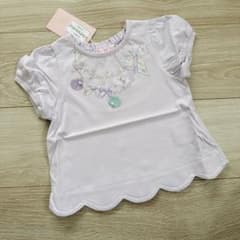 mezzo piano 貝殻モチーフ刺繍 半袖Tシャツ 90cmのサムネイル