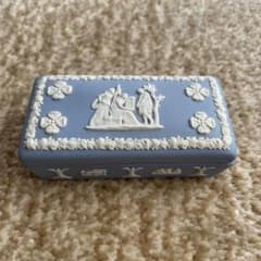 Wedgwood ウェッジウッド ジャスパーウェア 小物入れ ブルー 四角のサムネイル