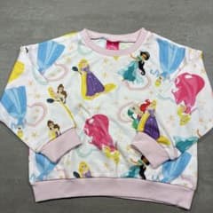 [Brand New, Unused] Princess Print Sweatshirt, Pink, 100cm