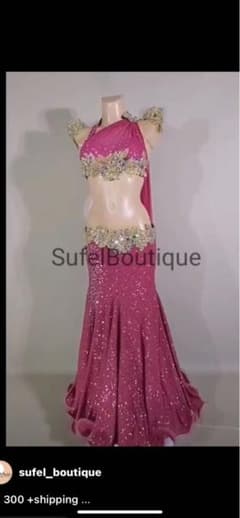 ベリーダンス衣装  sufel boutique濃ピンクのサムネイル