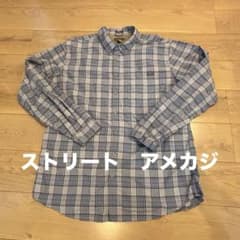 エディーバウアー チェックシャツ 長袖 BD 青 XL アメカジ　ストリート