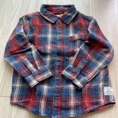 【着用1回】ZARA baby 古着風チェックシャツ 98のサムネイル