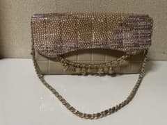 CHANEL ラインストーン チェーンショルダーバッグのサムネイル