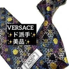 ヴェルサーチ ネクタイ レインボー メデューサ ジャガード ド派手 美品
