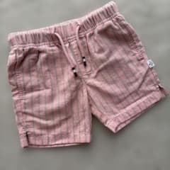 TOMMY HILFIGER ストライプ ハーフパンツ ピンク 104cmのサムネイル