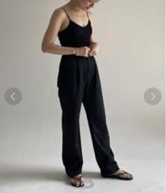ENOF BASIC STRAIGHT PANTS ブラック/横S + 縦Mのサムネイル