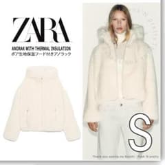 タグ付き新品 ZARA ボア生地保温フード付き アノラック S - メルカリ