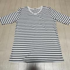 CINEMA CLUB 黒ボーダーTシャツ レディース Mのサムネイル