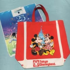 復刻版 トートバッグ TDL ディズニー 25周年 ショッパー トート レアのサムネイル