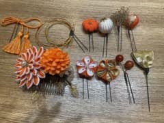 七五三　髪飾り　ハンドメイド　つまみ細工のサムネイル