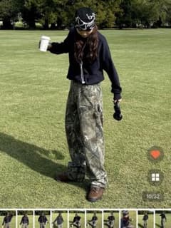 カモフラージュデニムパンツ　迷彩のサムネイル