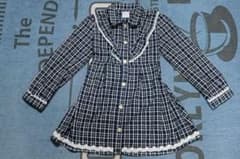 ​axes femme kids チェック柄フリル長袖ワンピース 130Lのサムネイル