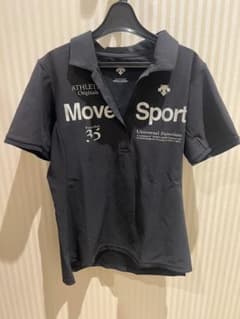 DESCENTE Move Sport 半袖ポロシャツ ブラックのサムネイル