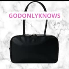 GODONLYKNOWS 岩田剛典 フェイクレザーハンドルバッグ ブラック - メルカリ