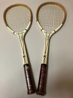 ビンテージテニスラケット　2本組 KAWASAKI 木製テニスラケット 2本セット - メルカリ