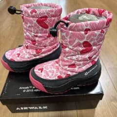 AIRWALK キッズ スノーブーツ ハート柄 ピンクのサムネイル