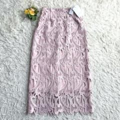 新品タグ付き 26年♡セルフォード ハートレースタイトスカート 刺繍