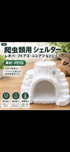 爬虫類 シェルター 隠れ家 レオパ ヤモリのサムネイル