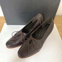 ISSEY MIYAKE pumps, brown, cowhide leather.