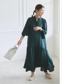 プルミエアロンディスモン 大草直子 ビンテージサテンワンピース