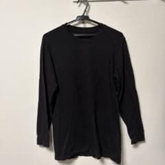 UNIQLO HEATTECH COTTON クルーネックT 長袖 ブラック Mのサムネイル