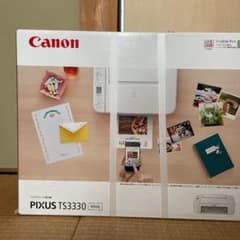 新品未使用　インク同梱！PIXUS TS3330 ホワイトのサムネイル