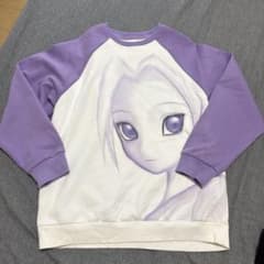 alita 26ss 헤세이 걸 Y2K 보라색×흰색 프린트 스웨트 뒤 기모