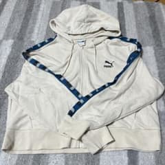 PUMA ジップアップパーカー アイボリーのサムネイル