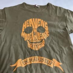 スカルプリント Tシャツ カーキ Mサイズのサムネイル