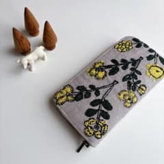 ミナペルホネン☆ラウンドファスナー長財布☆ハンドメイド - メルカリ