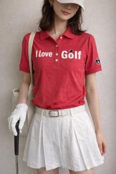 希少】パーリーゲイツ 20周年 ポロシャツ 赤 サイズ1 ゴルフウェア