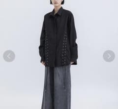 新品】ジョンローレンスサリバン レースアップシャツ グログラン 
