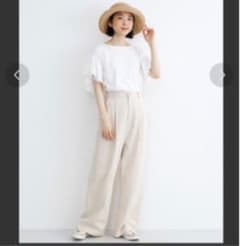 新品　シフォン袖フリルTシャツ　メルローのサムネイル