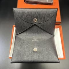 新品同様 HERMES エルメス calvi カルヴィ ノワール カードケース