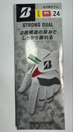 ブリジストン　ゴルフグローブ 右手用 24サイズ　白色のサムネイル
