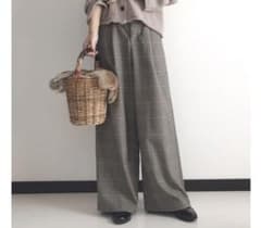 美品！チェックワイドパンツ　ローリーズファームのサムネイル