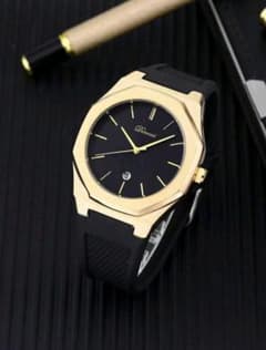 オクタゴンオマージュ ラグスポデザイン ゴールド腕時計 - メルカリ