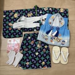 七五三 着物セット1歳 2歳　3歳　男の子　小柄　被布　簡単着付け　正月　年賀状 七五三 着物セット1歳 2歳 3歳 男の子 小柄 被布 簡単着付け 正月