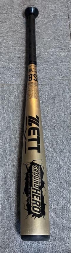 少年軟式用金属バット ゼット グランドヒーロー 74cm 500g - メルカリ