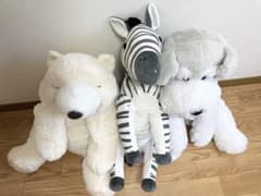 【美品】くったり　動物　big ぬいぐるみ　等　３点　まとめ売りのサムネイル
