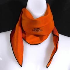 美品 HERMES エルメス ロサンジュ シルクスカーフオレンジ D608 - メルカリ